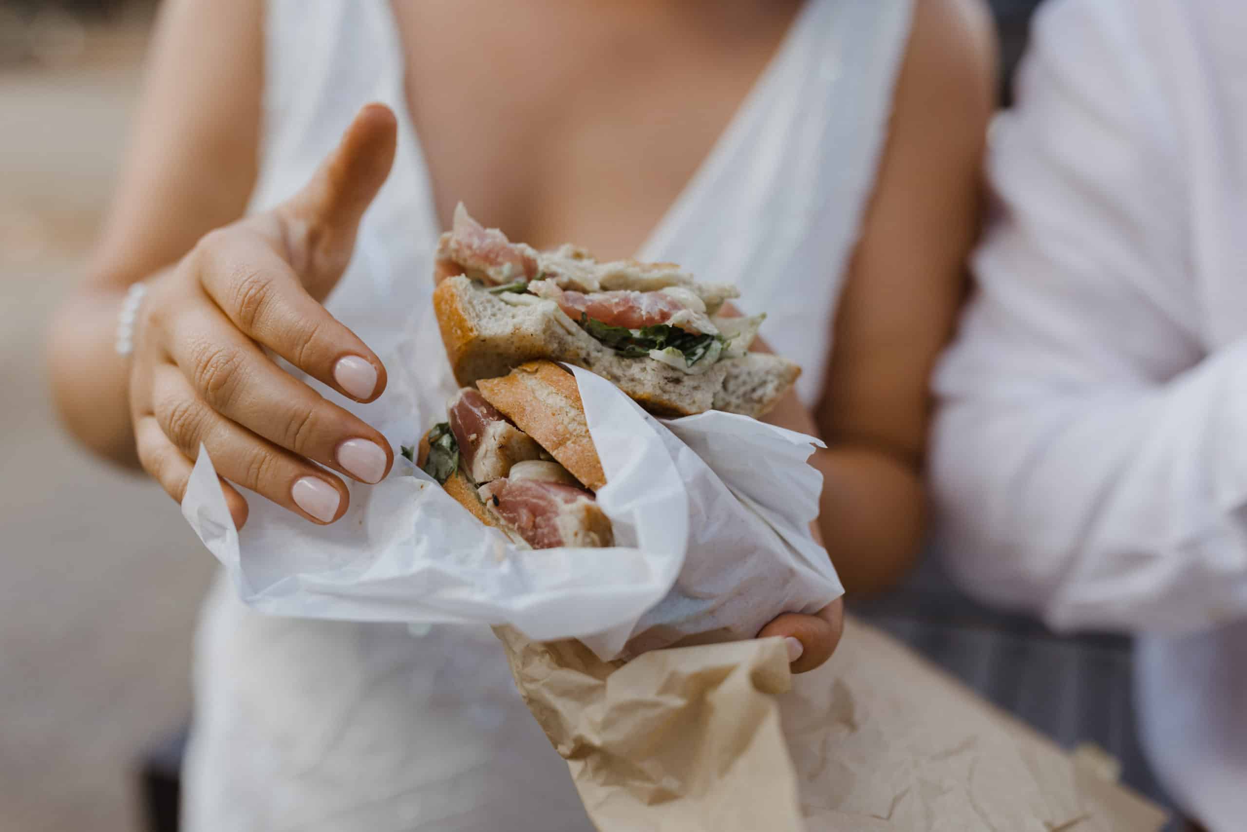 When you elope in Maui, be sure to try the local food - like this yummy sandwich!