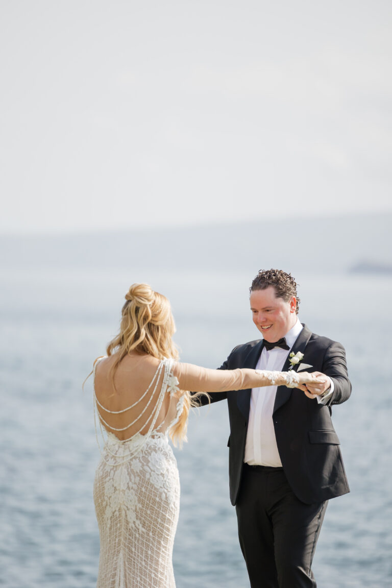 Kaitlyn & Brandon’s Wailea Elopement with just her parents